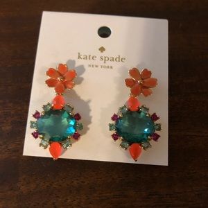 Kate Spade floral gem drop earrings